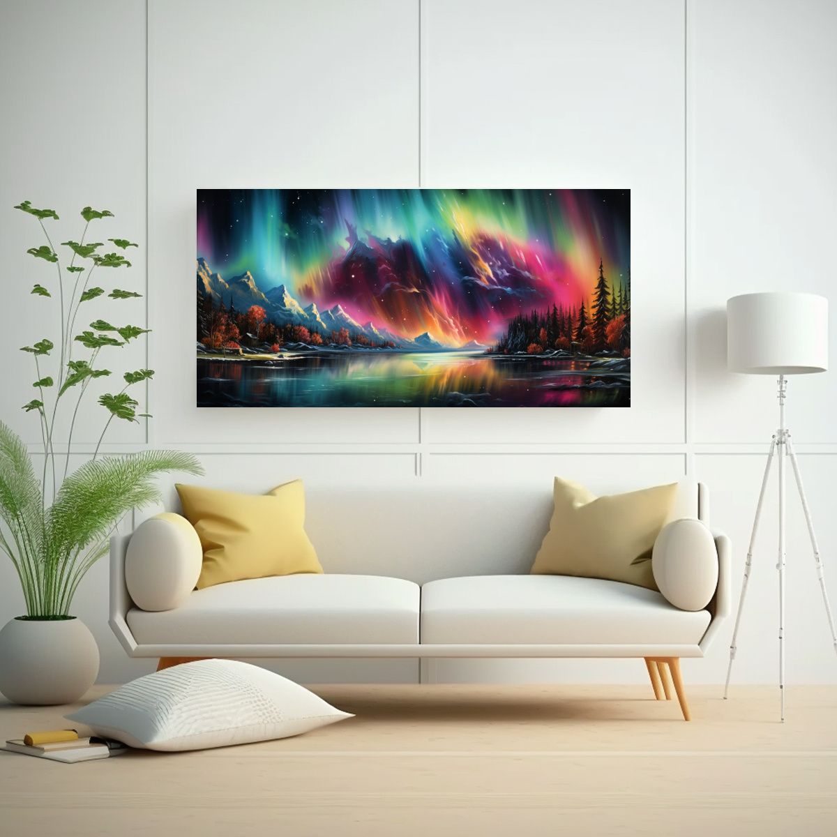 GENERICO - Pintura Abstracta De Decoración Con Colores Del 80x40 Cm