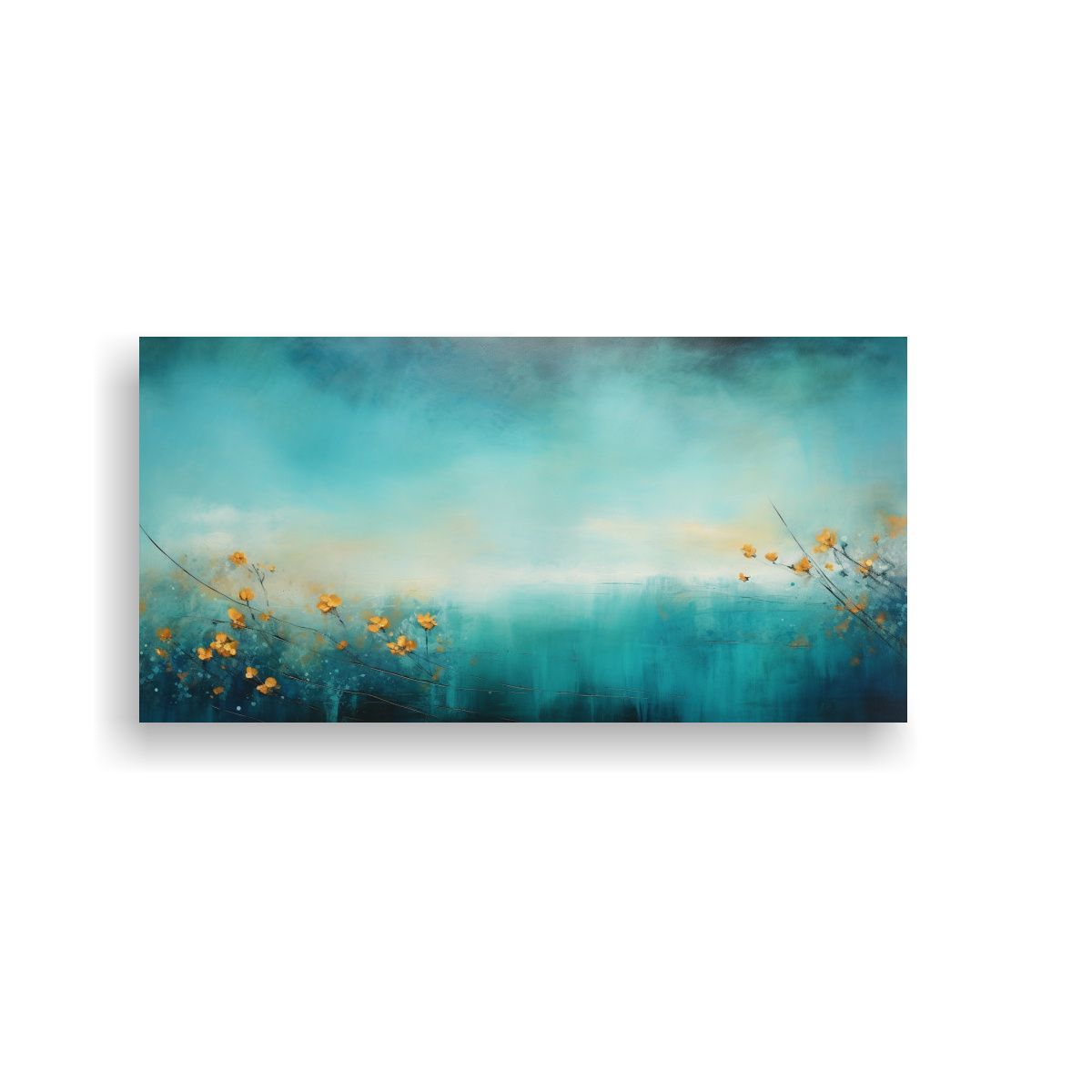 GENERICO - Composición Cuadro Dormitorio Abstracto Paisaje 100x50 Cm