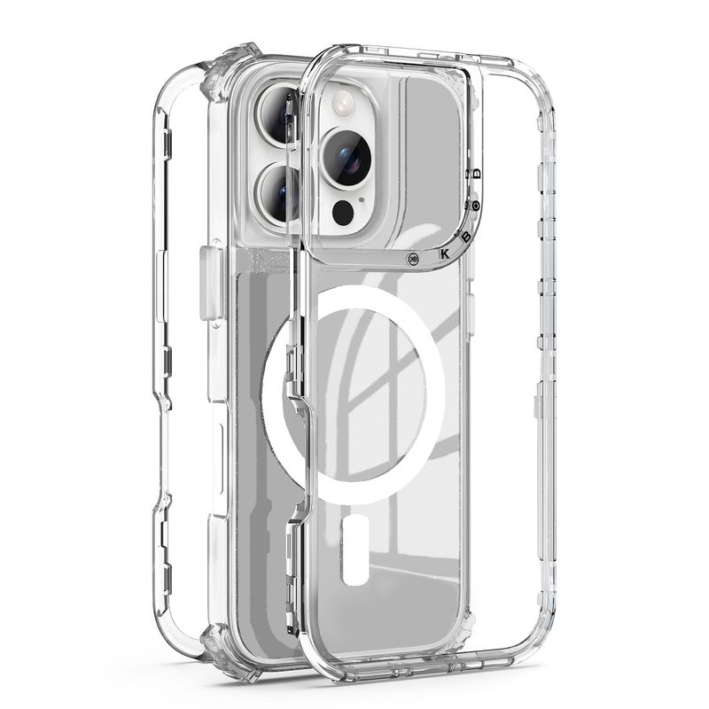 KBOD - Carcasa 360 Transparent Magnetic Kbod Urban Play Para iPhone 16 Plus Blanco