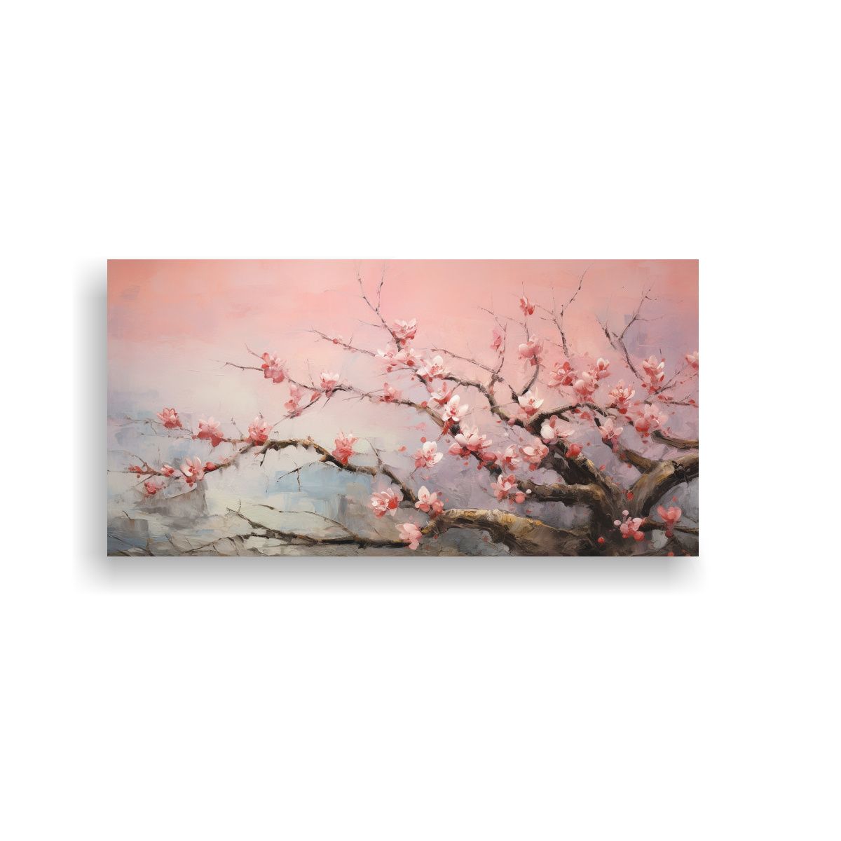 GENERICO - Pintura Abstracta Detallada De Un Durazno En 80x40 Cm