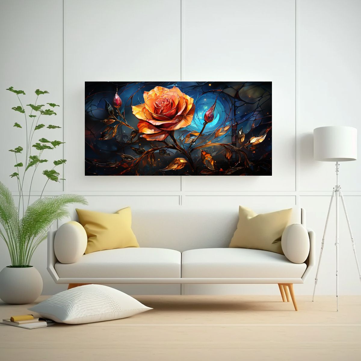 GENERICO - Pintura Decorativa De Estilo Rose Van Gogh En 60x30 Cm