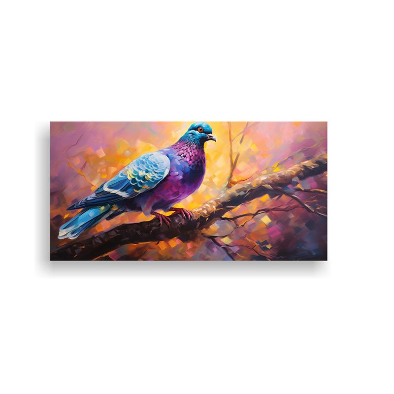 GENERICO - Tela Canvas Profundidad Pigeon Colorful Oil 60x30 Cm