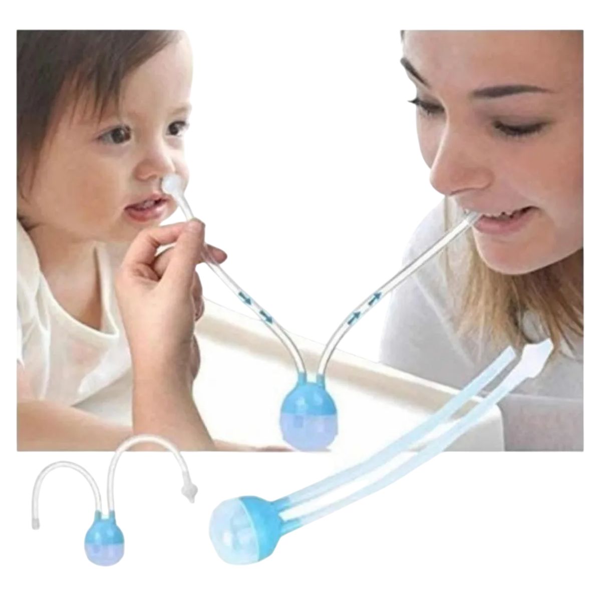 GENERICO - Aspirador Nasal Saca Mocos Guagua Bebe Niño Y Niña