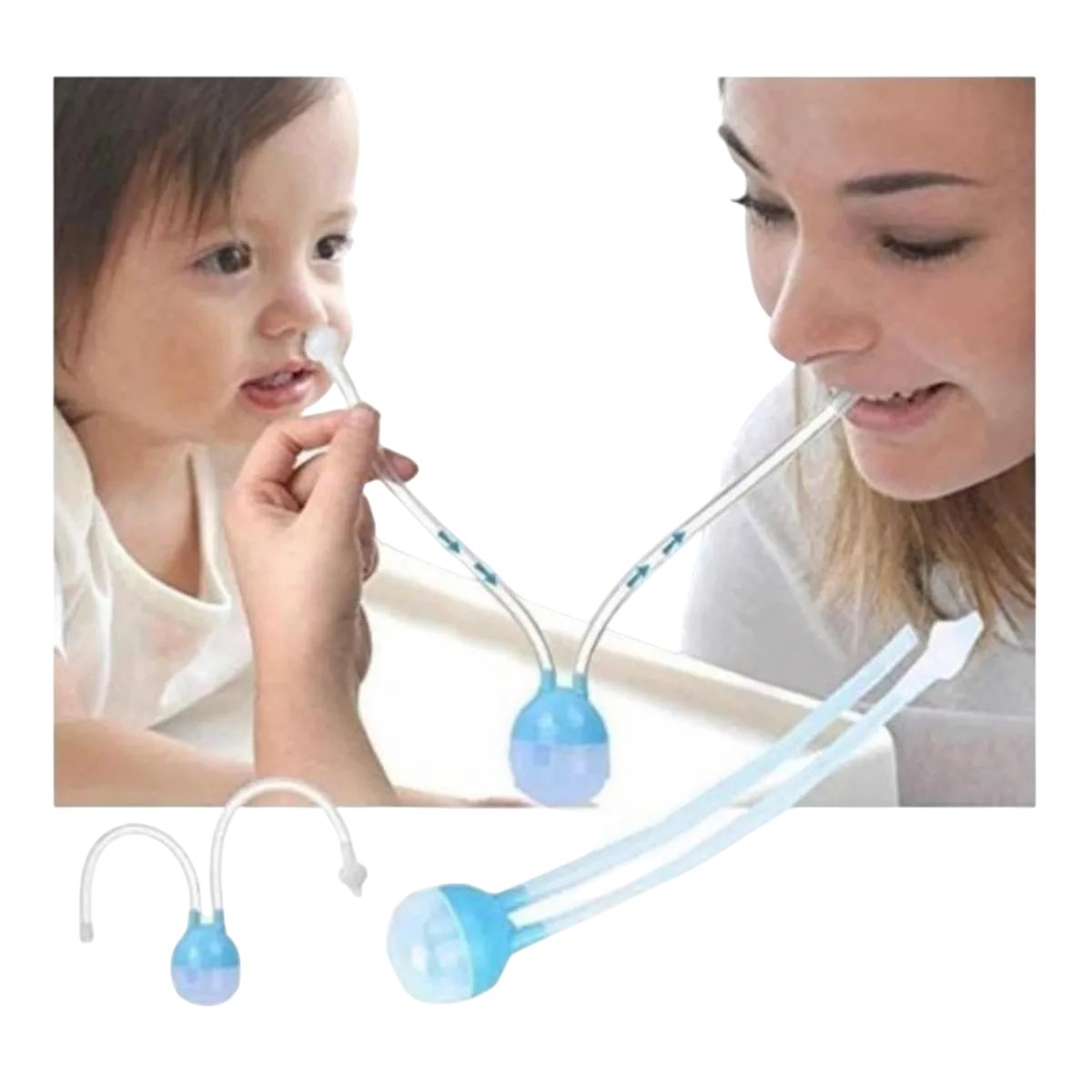 GENERICO - Aspirador Nasal Saca Mocos Guagua Bebe Niño Y Niña