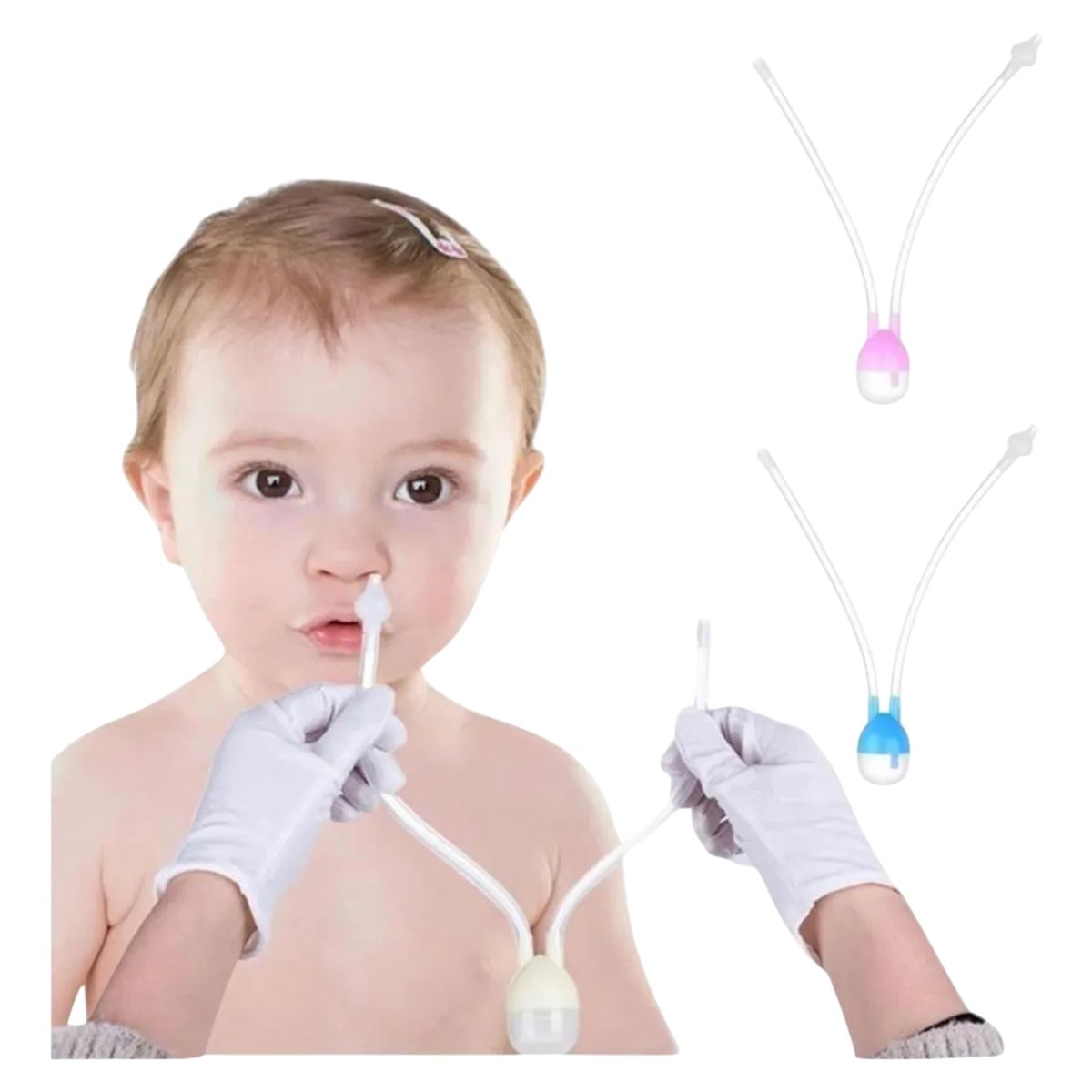 GENERICO - Aspirador Nasal Saca Mocos Guagua Bebe Niño Y Niña