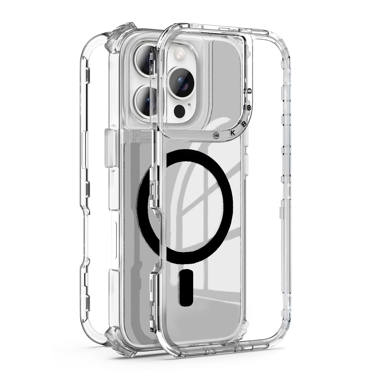KBOD - Carcasa 360 Transparent Magnetic Kbod Urban Play Para iPhone 16 Plus Negro