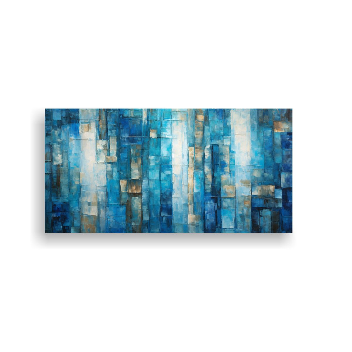 GENERICO - Obra Abstracta Inspirada En La Arquitectura 100x50 Cm