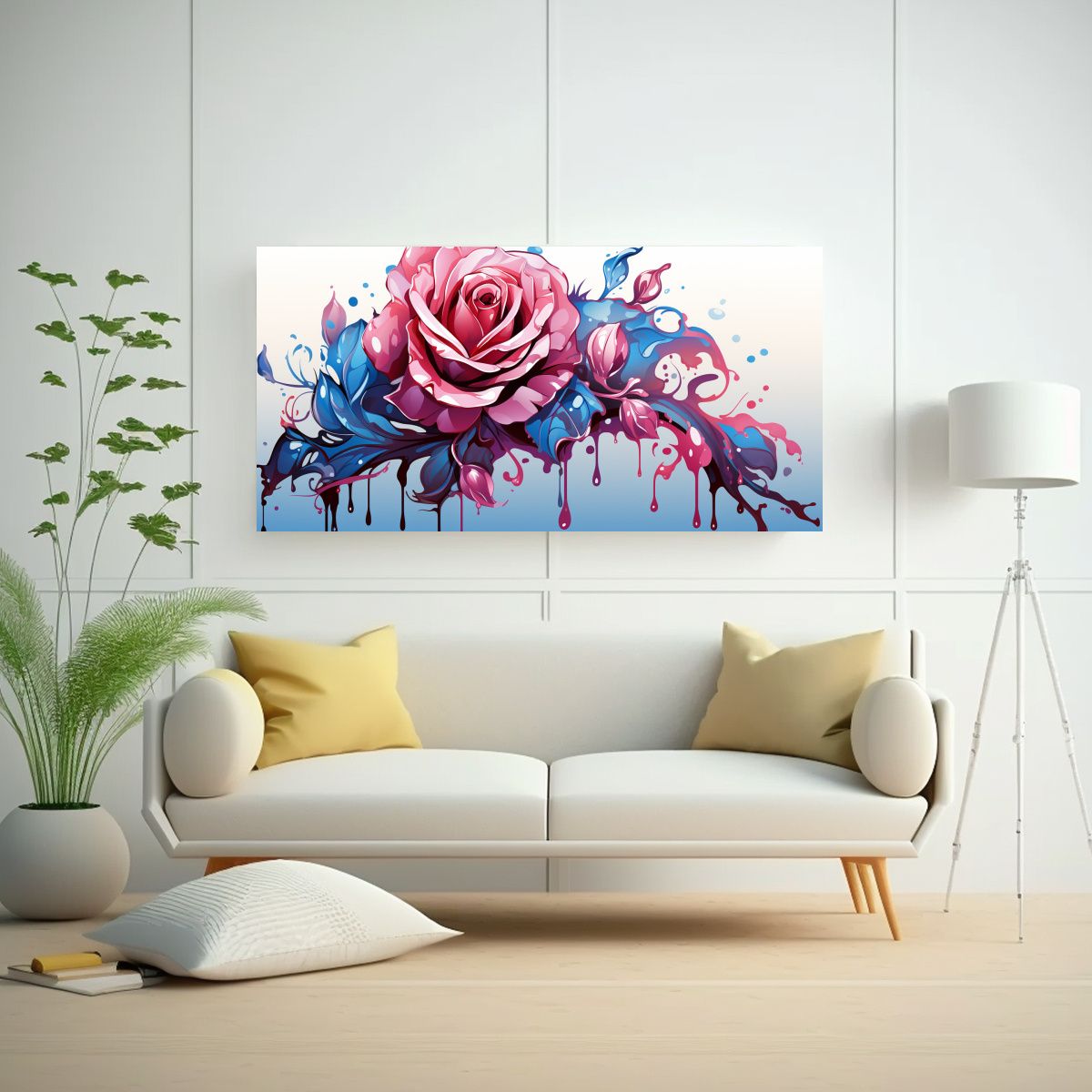 GENERICO - Pintura En Bastidor Con Composición De Lienzo De 100x50 Cm