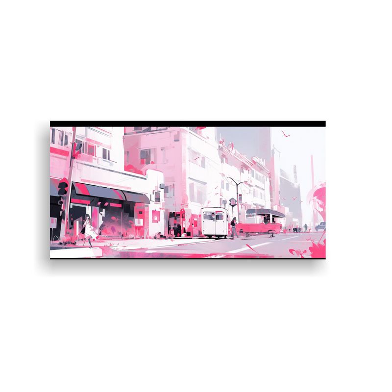 GENERICO - Pinturas Decorativas En Blanco Y Rosa De Alta 60x30 Cm