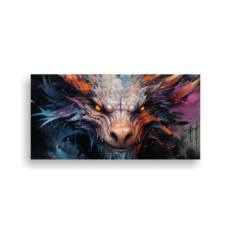 GENERICO - Pintura Decorativa De Arte Gráfico De Un Dragón 100x50 Cm