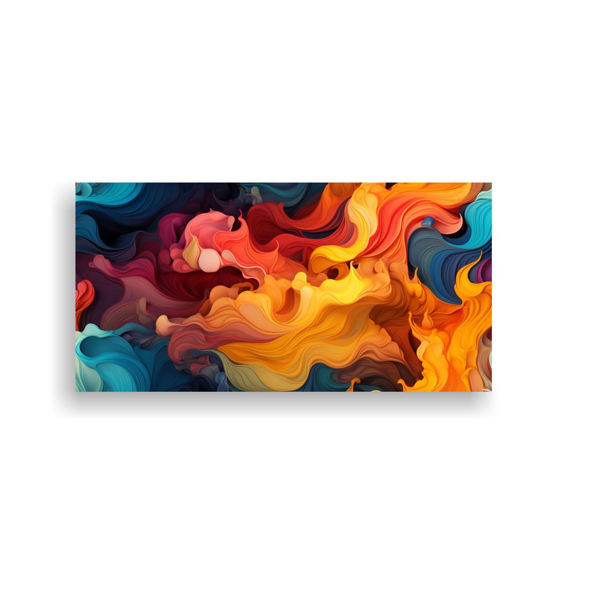 GENERICO - Tela En Bastidor Pintura Abstracta única 100x50 Cm.