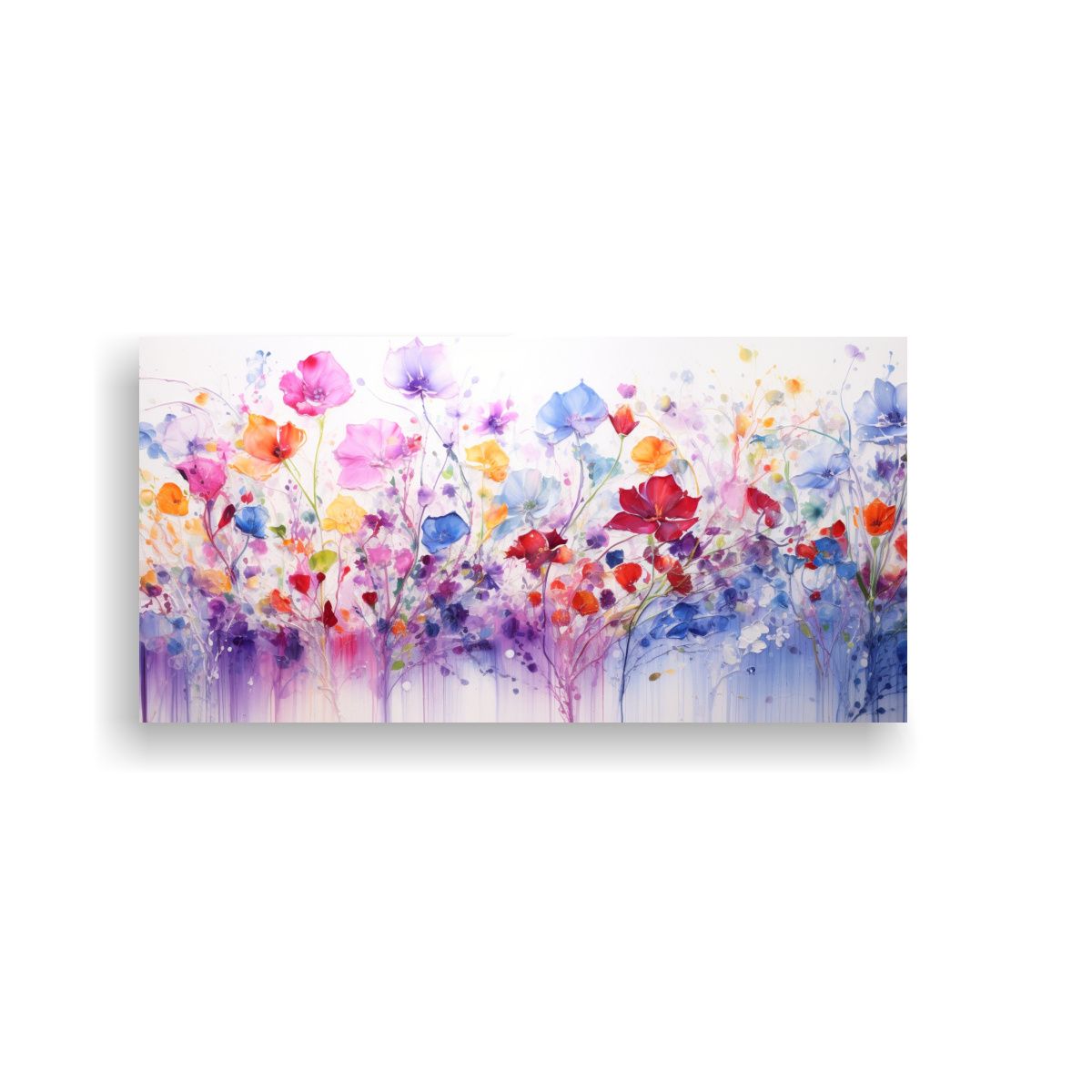 GENERICO - Pintura Acrílica Sin Costuras Salpicada En Blanco 100x50 Cm