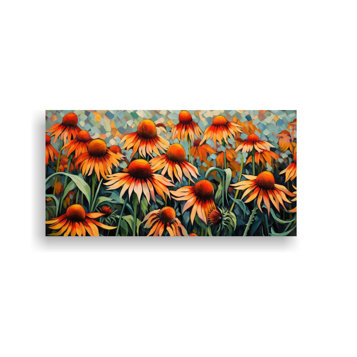 GENERICO - Pintura Abstracta De Alta Detalle De Hierbas De 80x40 Cm