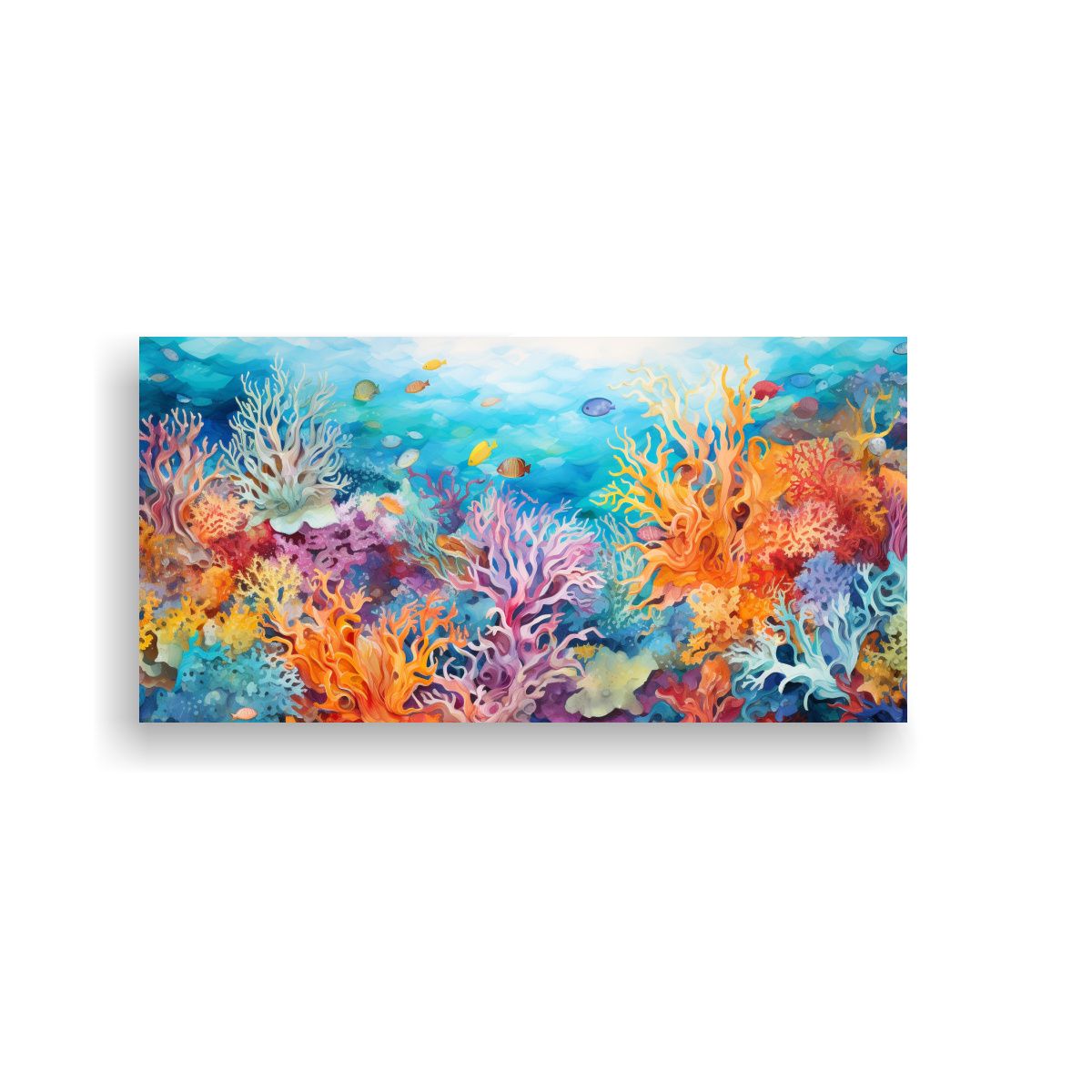 GENERICO - Pinturas Decorativas Inspiradas En El Coral 100x50 Cm.