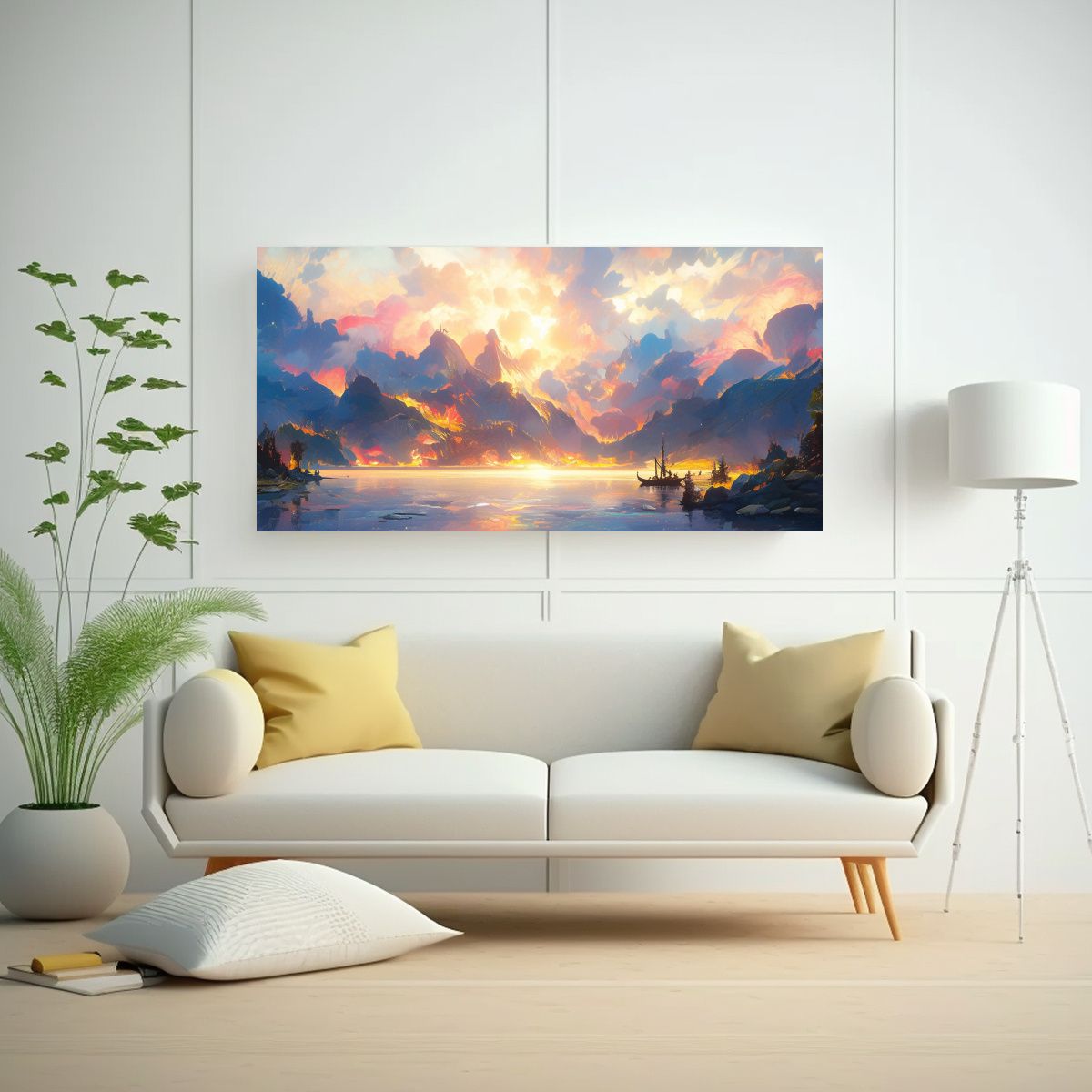 GENERICO - Pintura Abstracta Surrealista Lienzo Creativo 80x40 Cm