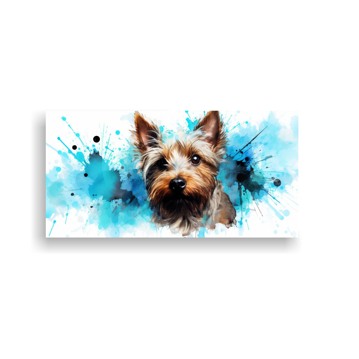GENERICO - Pinturas Decorativas De Un Terrier En Acuarelas Y 80x40 Cm