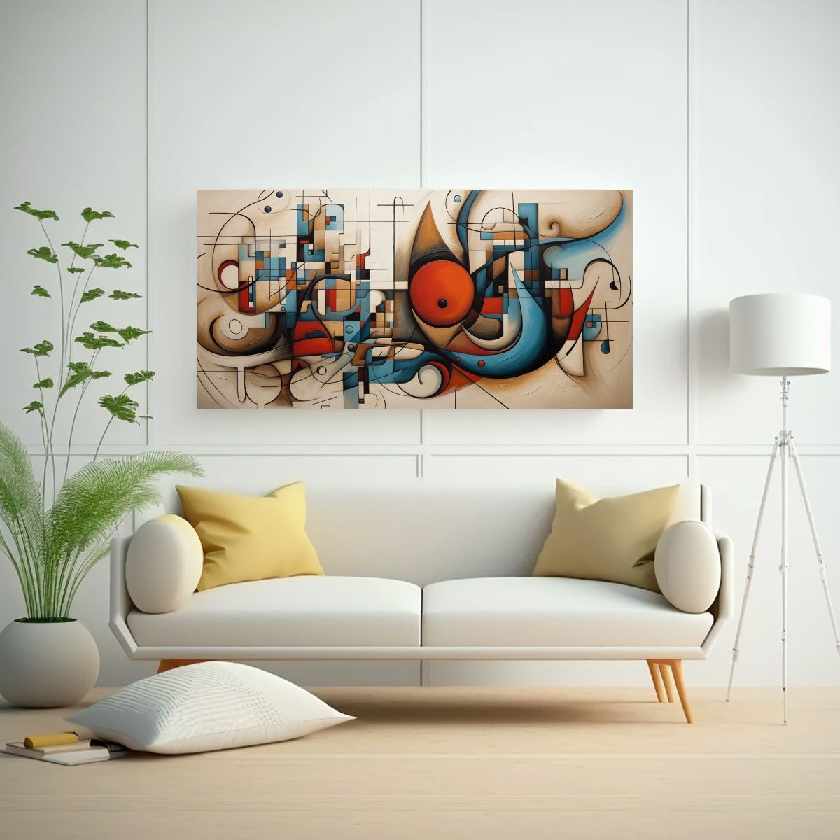 GENERICO - Cuadros Abstractos De Expresividad Para Decorar 100x50 Cm.