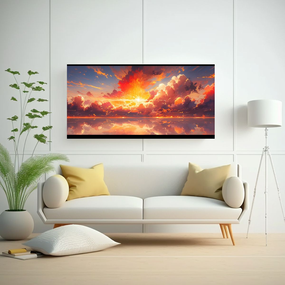 GENERICO - Cuadros De Decoración Con Tema Dormitorio Arte 100x50 Cm.