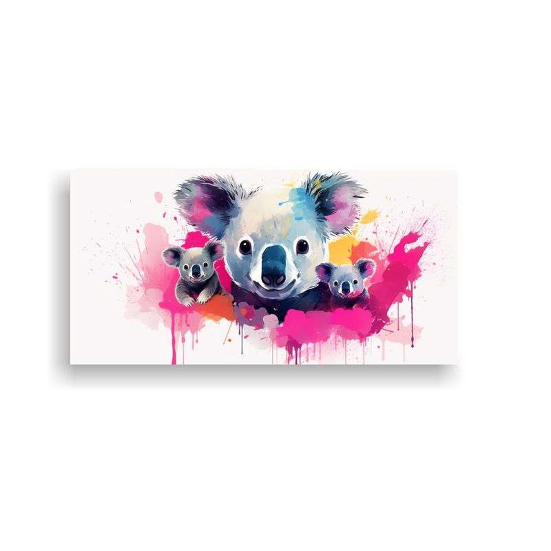 GENERICO - Cuadro Diseño Belleza Natural Koalas En Colores 60x30 Cm