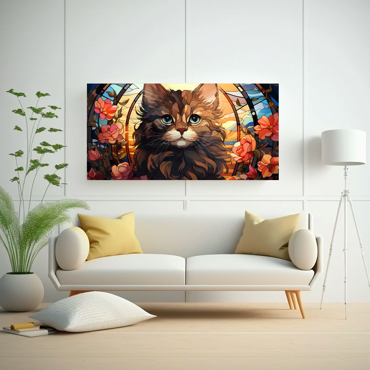 GENERICO - Pinturas Decorativas Con Intenso Patrón De Lindo 100x50 Cm