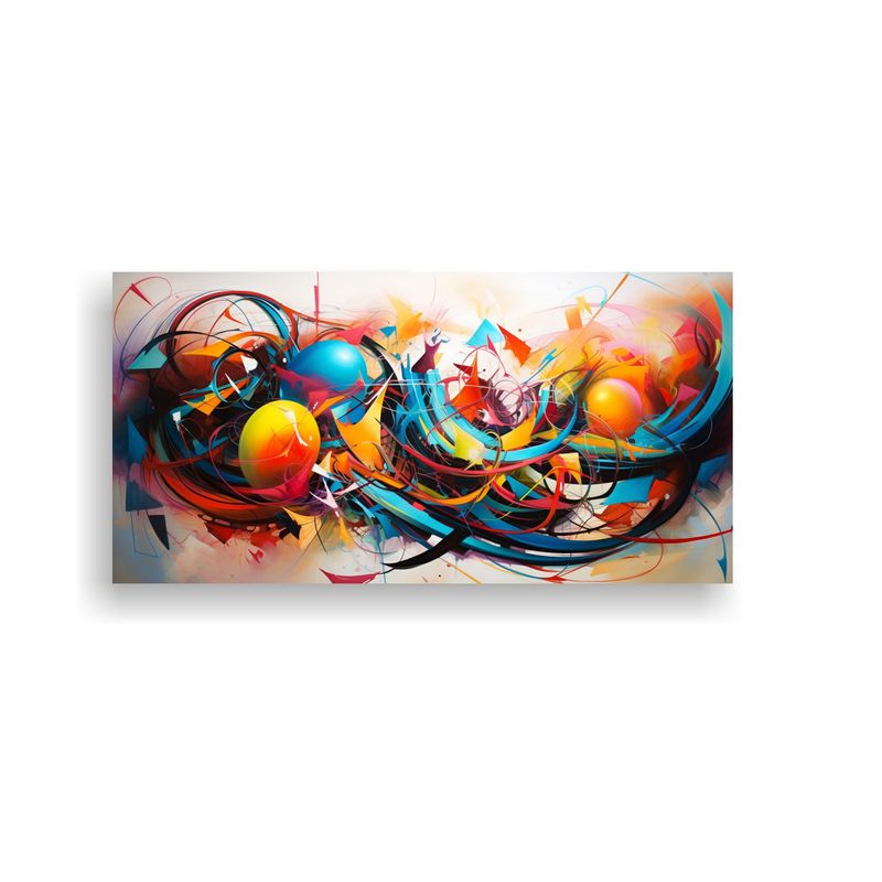 GENERICO - Cuadros Abstractos Para Salas Modernas 100x50 Cm