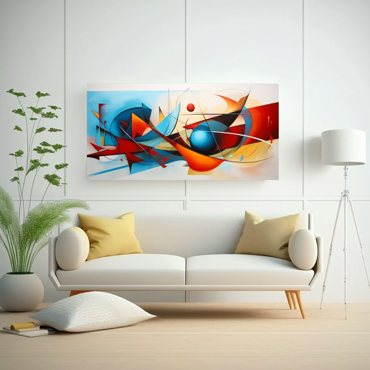 GENERICO - Cuadros De Veleros Abstractos Para Decoración De 100x50 Cm