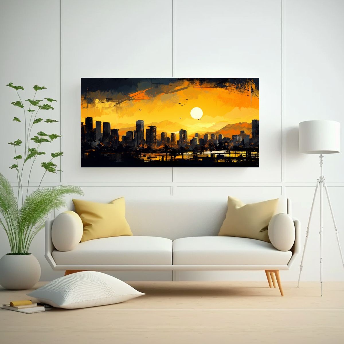 GENERICO - Pintura única En Vibrantes Colores Y Oro Para 100x50 Cm