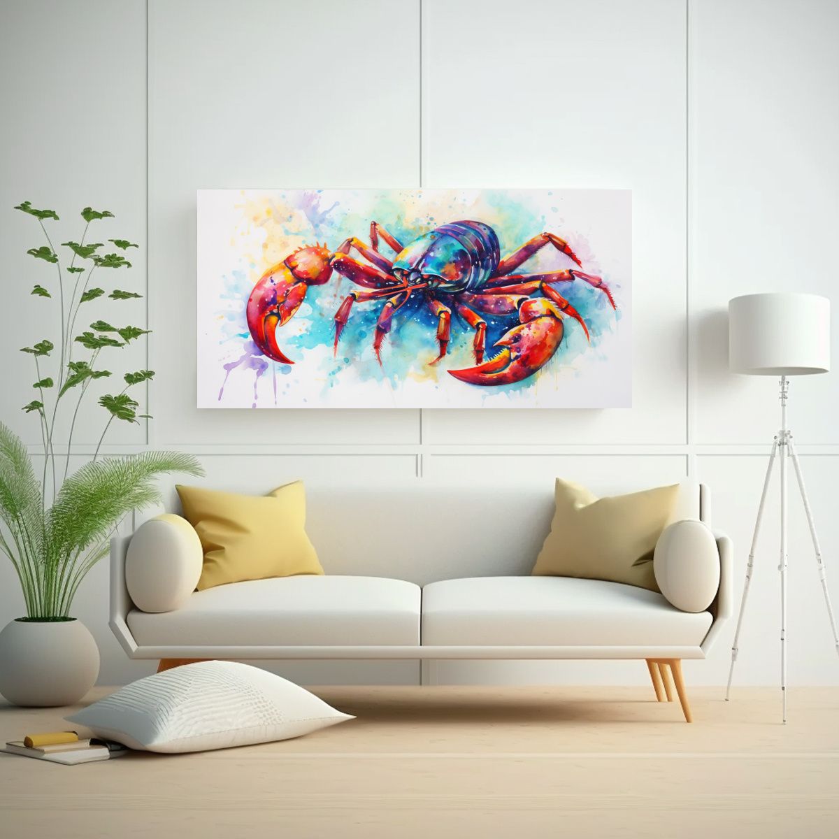 GENERICO - Pintura Textura Alta Calidad Escorpión Acuarela 80x40 Cm