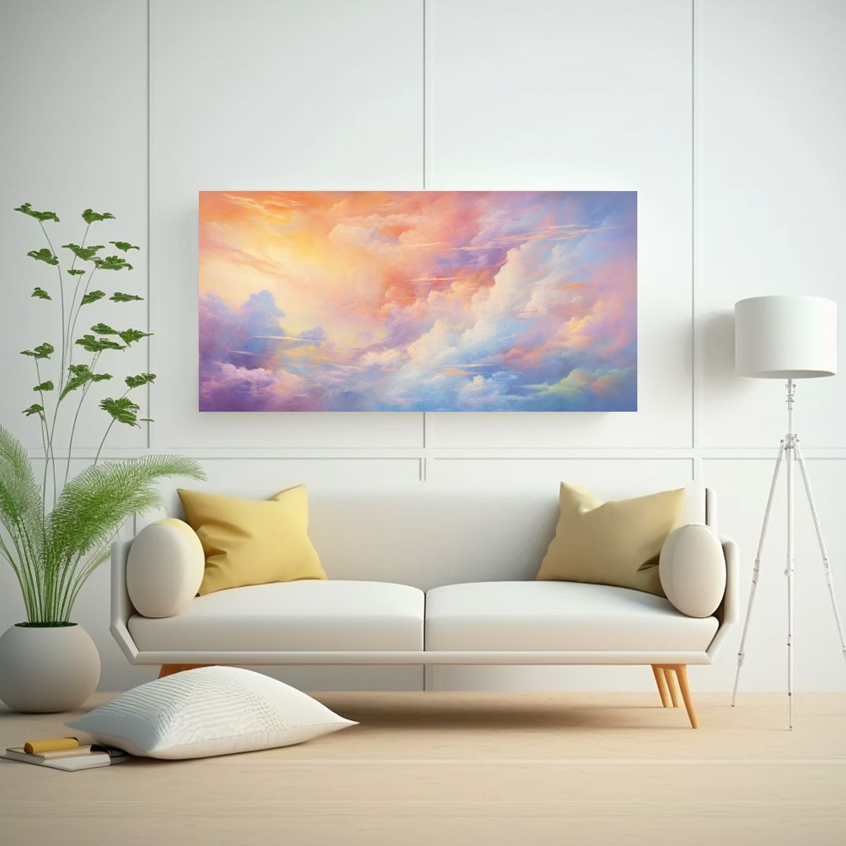 GENERICO - Cuadro Abstracto Hermoso Del Cielo Matutino Con 100x50 Cm