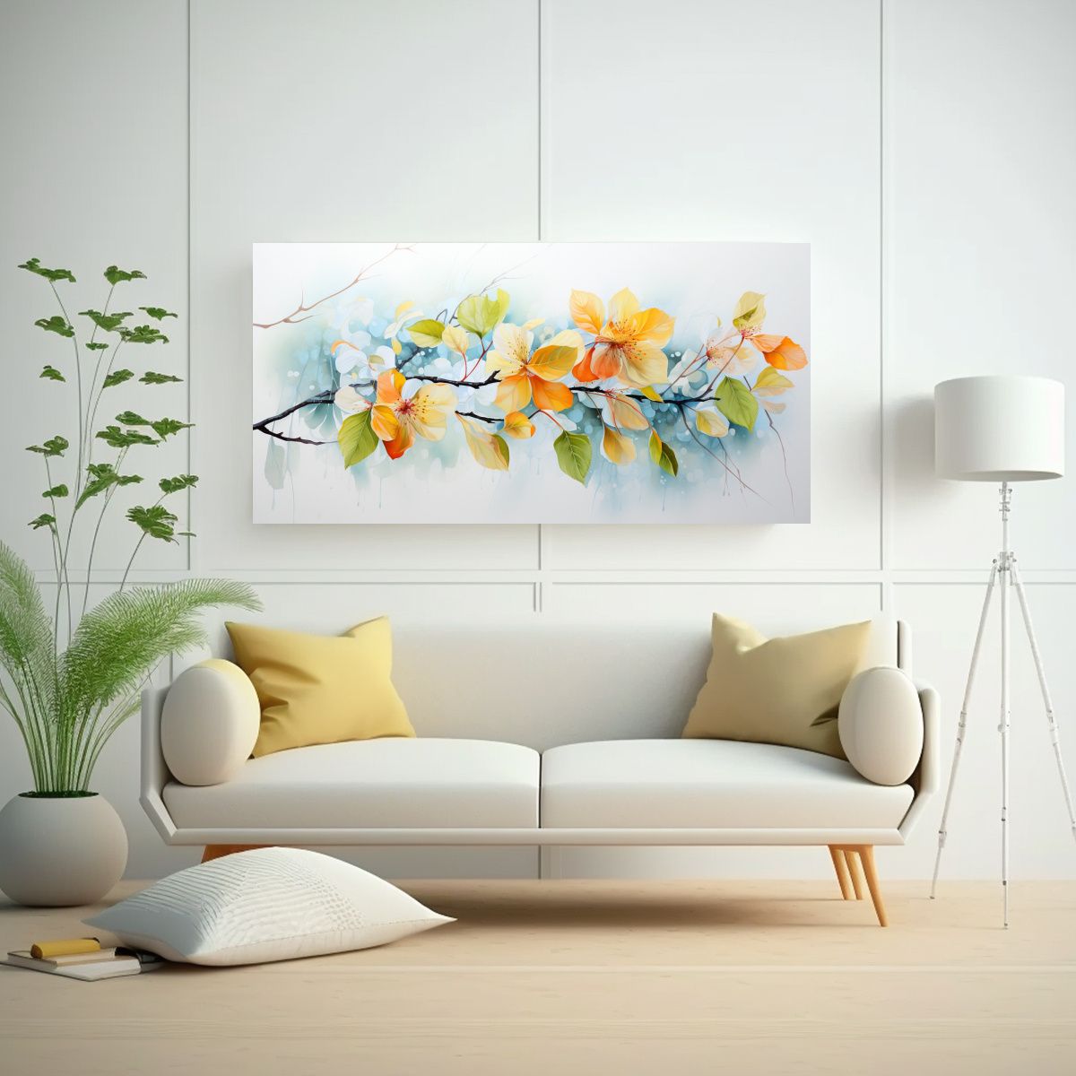 GENERICO - Cuadro Abstracto Exposición Flores De Tilo 80x40 Cm