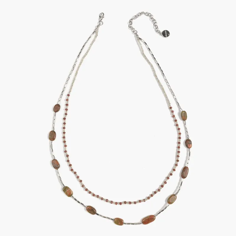 LOUNGE - Collar Mujer Mostacillas Doble