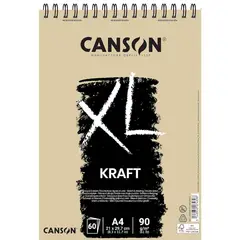 CANSON - Croquera Dibujo XL Kraft 90gr A4 21x29cm 60 hojas