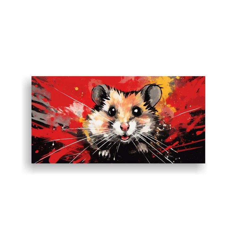 GENERICO - Cuadros De Decoración Temática De Hamsters 80x40 Cm