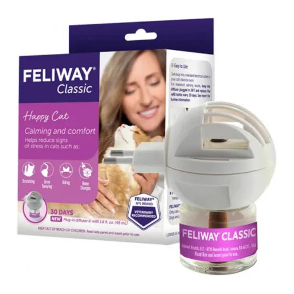 FELIWAY - Feliway Classic 48 ml – Difusor + Repuesto para Gatos