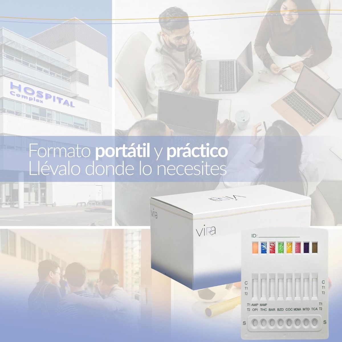GENERICO - Kit 25 Pruebas Rápidas Multisustancias 12 en 1 para Detección en Orina