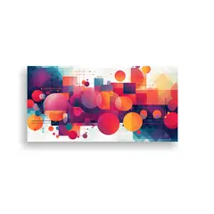 GENERICO - Cuadro Decorativo De Arte Vanguardista En Lienzo 80x40 Cm