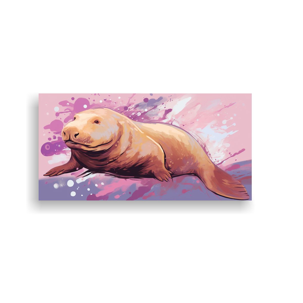 GENERICO - Pinturas De Decoración En Colores Mocha Y Malva 80x40 Cm