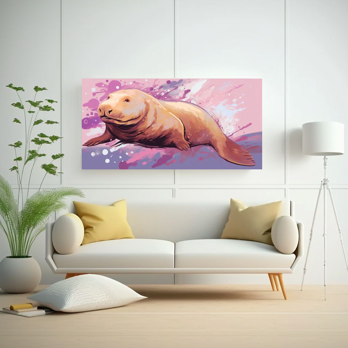 GENERICO - Pinturas De Decoración En Colores Mocha Y Malva 80x40 Cm