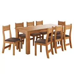 ALTAVISION MUEBLES - Juego de Comedor Tomas miel cafe