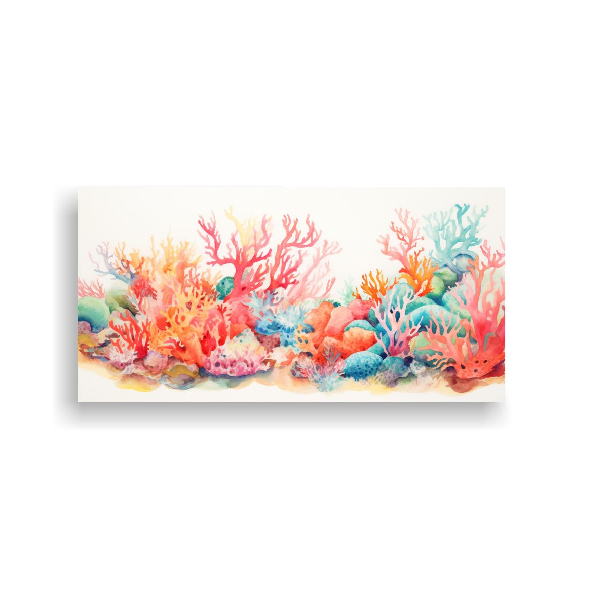 GENERICO - Pintura De Acuarela Coral Estilo Clásico Para 80x40 Cm