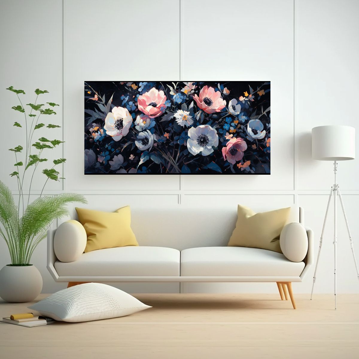 GENERICO - Cuadro Acuarela Naturaleza Viva A Pintura De 80x40 Cm
