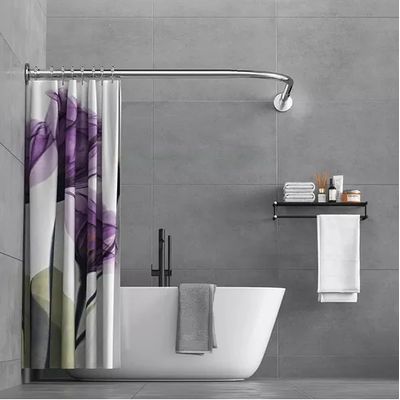 Imagen 2 del producto Barra Extensible Cortina Ducha Acero Inoxidable 100-160cm Plateado