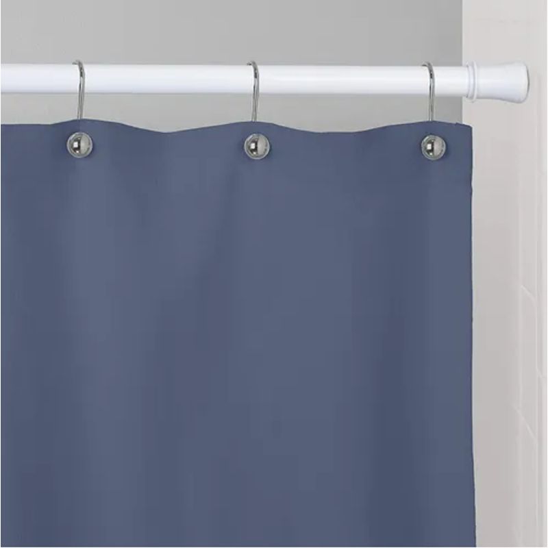GENERICO - Barra Extensible 110-200cms Cortina De Ducha Acero Cromada Blanco