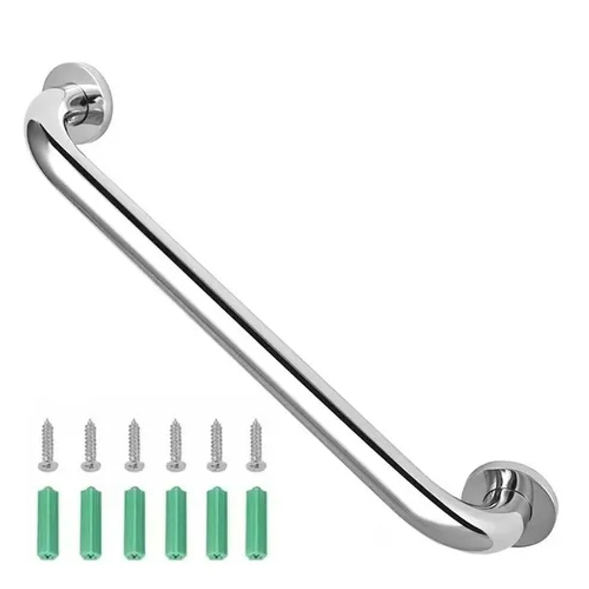 GENERICO - Manilla Barra Seguridad Baños 60 Cm Ducha Pasillos Baño Plateado