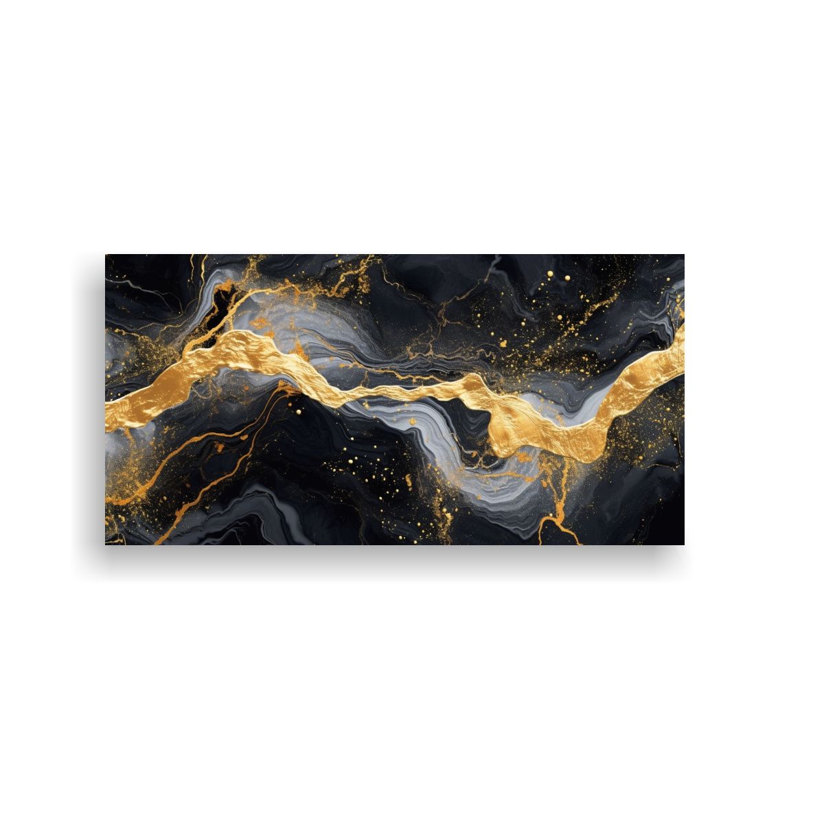 GENERICO - Pintura Acrílica Líquida Abstracta Con Finas 60x30 Cm