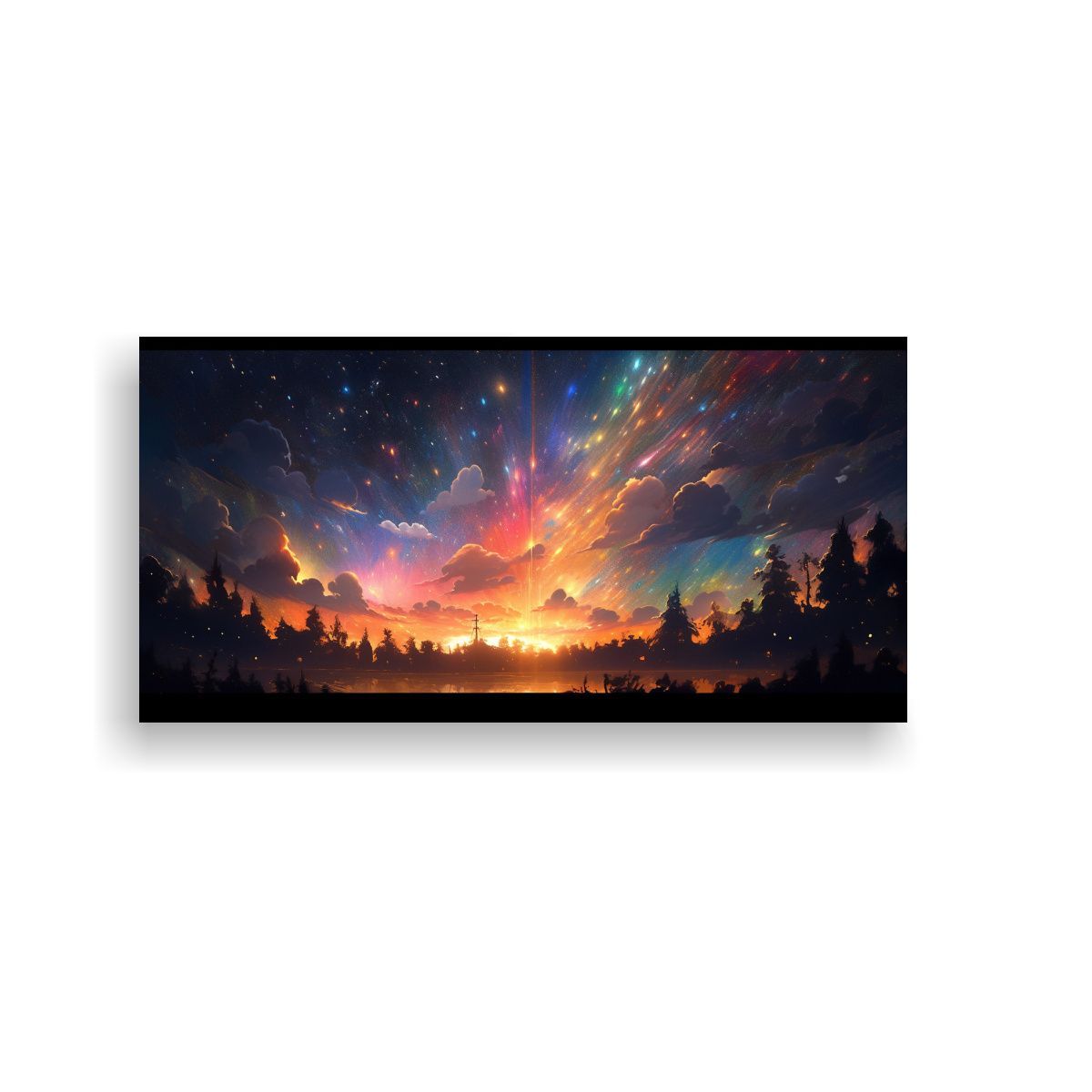 GENERICO - Pintura Decorativa Vanguardia Arcoíris Y 60x30 Cm