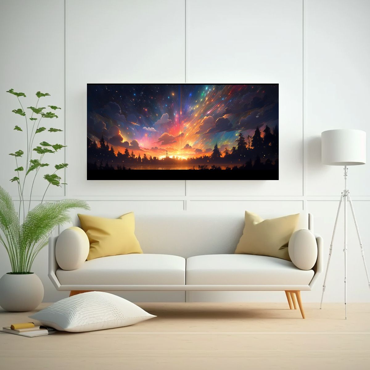 GENERICO - Pintura Decorativa Vanguardia Arcoíris Y 60x30 Cm