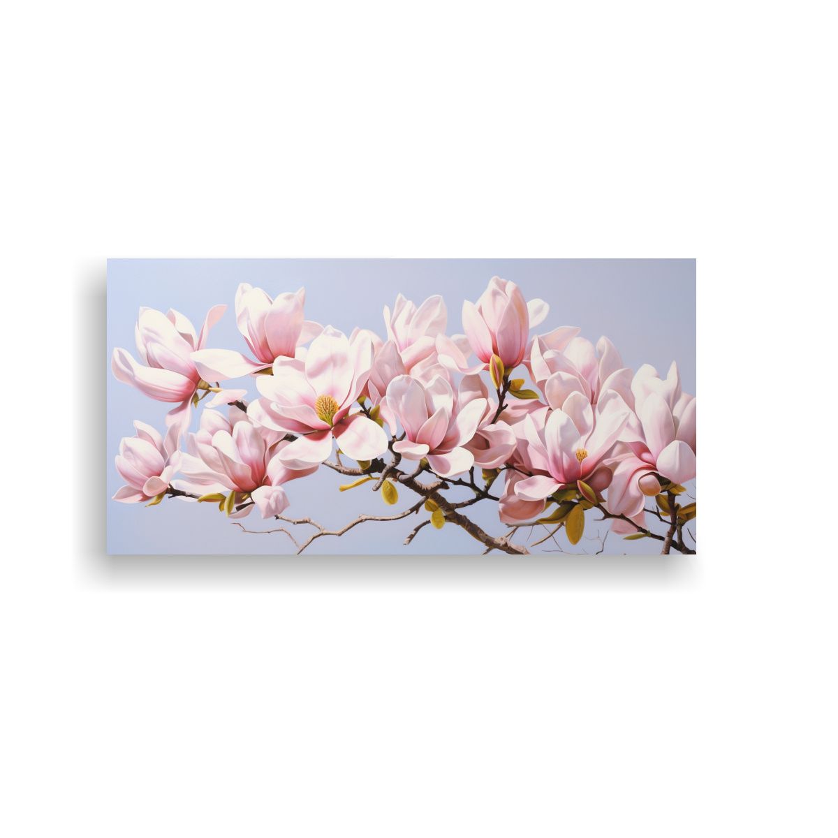 GENERICO - Cuadro De Expresión Flores De Magnolias 100x50 Cm