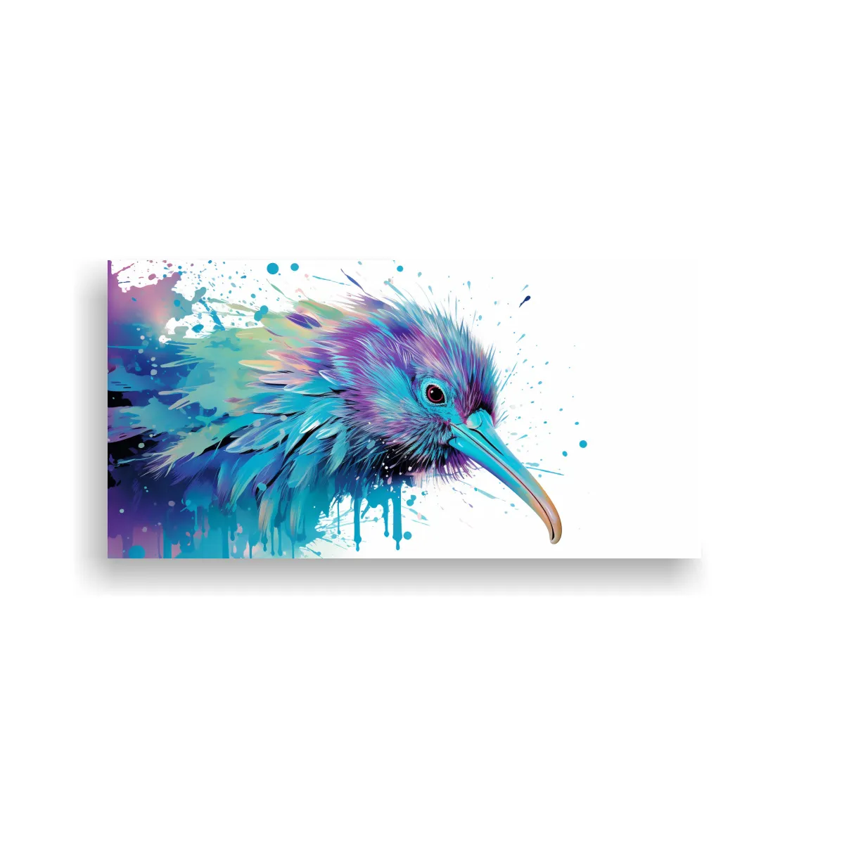 GENERICO - Cuadro Arte Pop Neo De Kiwi En Colores Púrpura Y 80x40 Cm