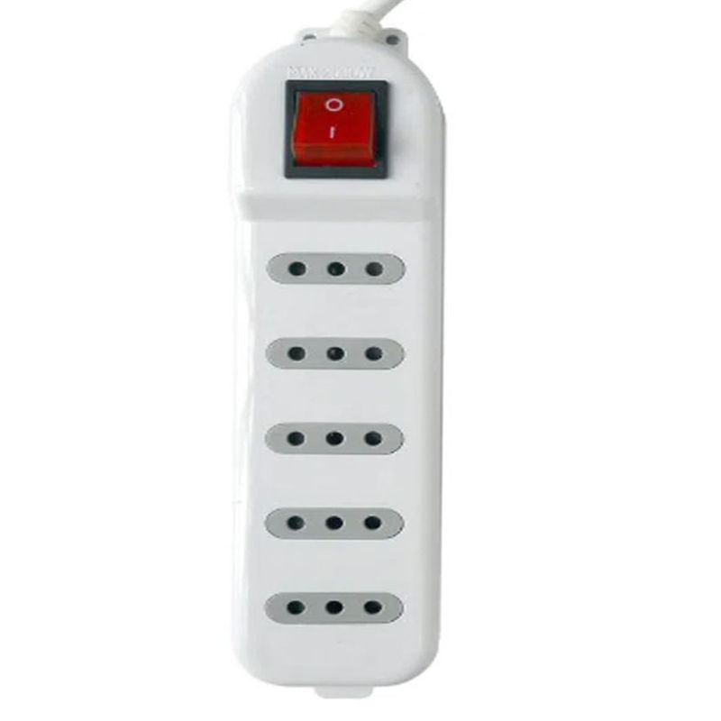 MACROTEL - ALARGADOR 5 TOMAS 5 METROS. SWITCH ON/OF. BLANCO